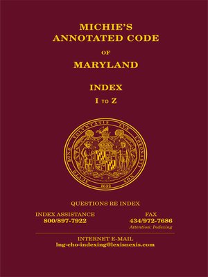 cover image of Michie's Annotated Code of Maryland